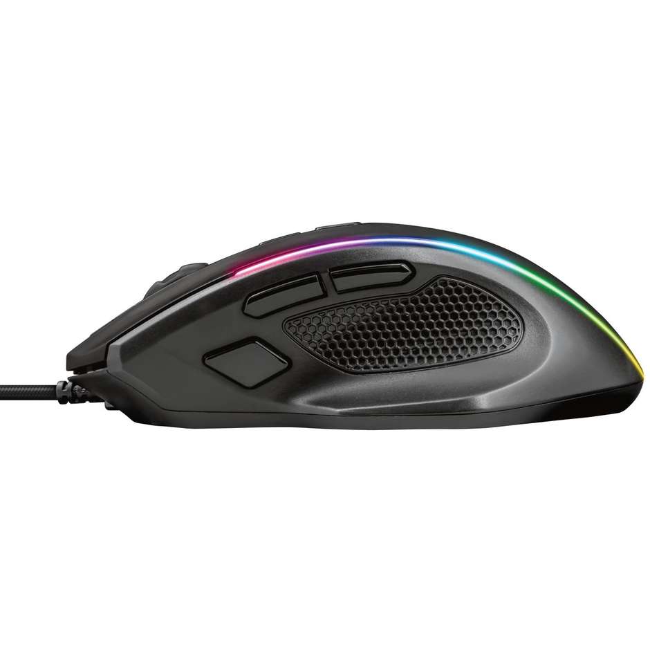 Trust GXT165 CELOX RGB Mouse ergonomico USB colore nero