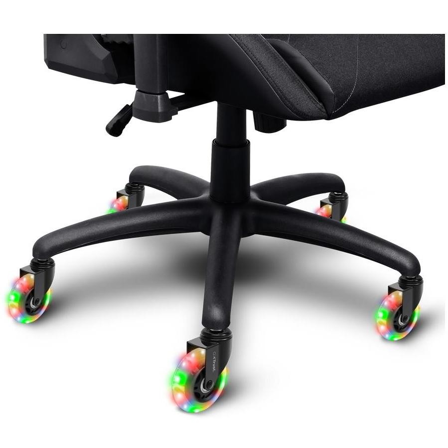 Trust GXT701 Rotelle LED RGB per Sedia Gaming in Gel, Nero, Set da 5