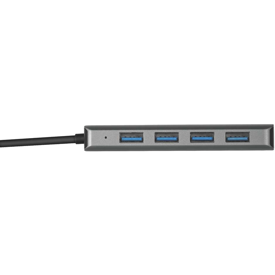 Trust Halyx 23328 Hub 4 porte USB-A USB 3.2 Gen 1 5 Gbit/s grigio