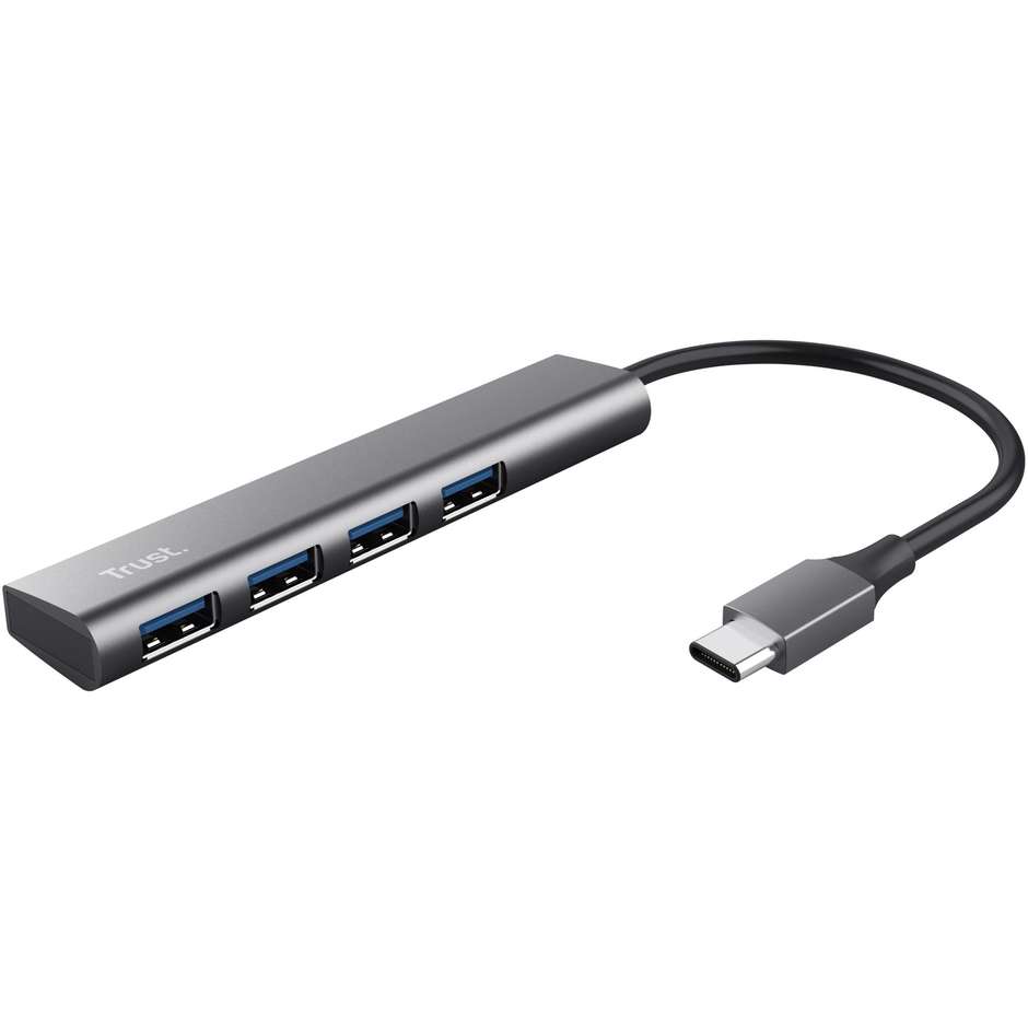 Trust Halyx hub a 4 porte, grigio
