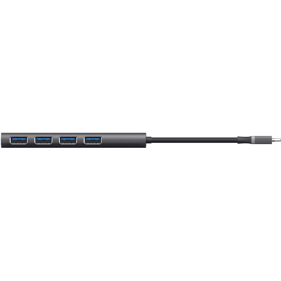 Trust Halyx hub a 4 porte, grigio