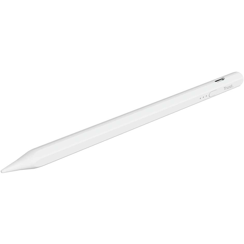 Trust Kyna (25191) Penna Stilo Capacitiva Ricaricabile per Tablet e Touchscreen Punta 1.5mm Bianco