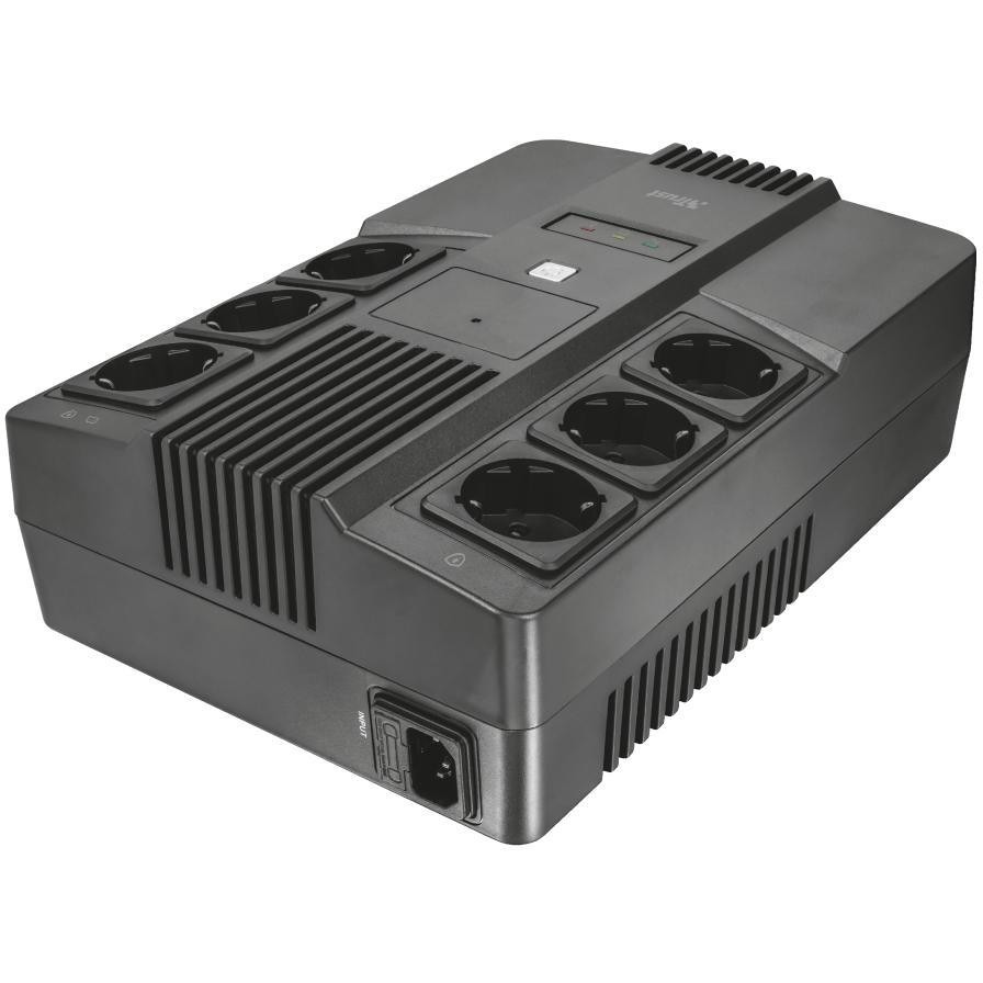 Trust Maxxon UPS da 800 VA con 6 prese tipo F, nero
