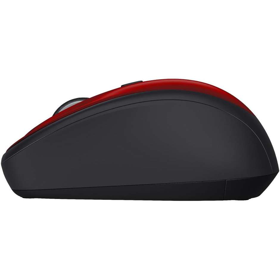 Trust Mydo Mouse Wireless USB con Tasti Ultra-Silenziosi Sensore Regolabile fino a 1800 DPI - Rosso (24550)