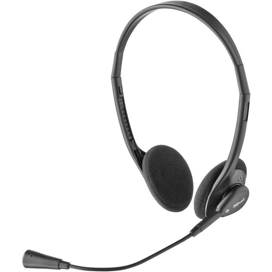Trust Primo Chat Cuffie Leggere On-Ear con Microfono Orientabile Jack 3.5mm per PC e Smart Working Nero (21665)