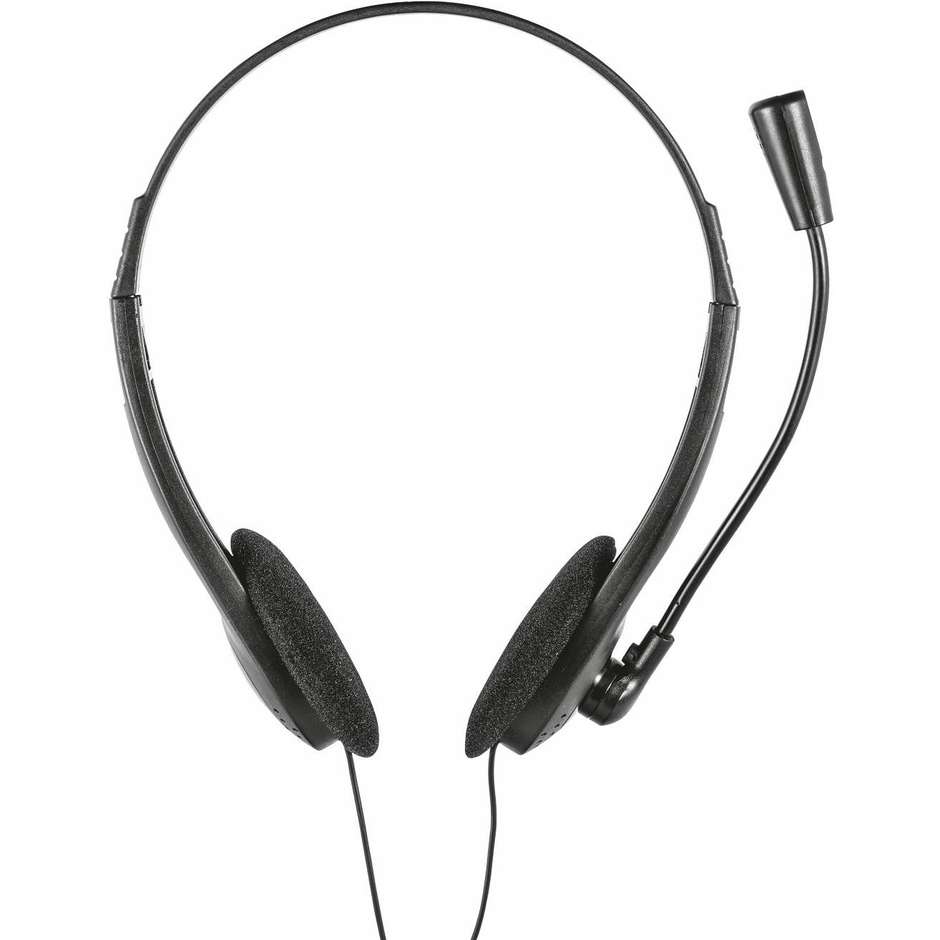 Trust Primo Chat Cuffie Leggere On-Ear con Microfono Orientabile Jack 3.5mm per PC e Smart Working Nero (21665)