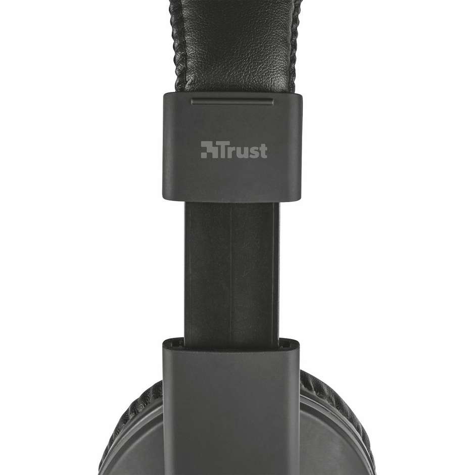 Trust Quasar (21662) Cuffie Cablate Over-Ear con Microfono e Controllo Volume Jack 3.5 mm Nero