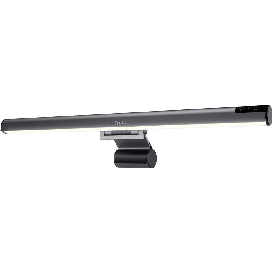 Trust Shyne Barra Luminosa LED per Monitor da Scrivania con Telecomando Dimmerabile Alluminio Nero