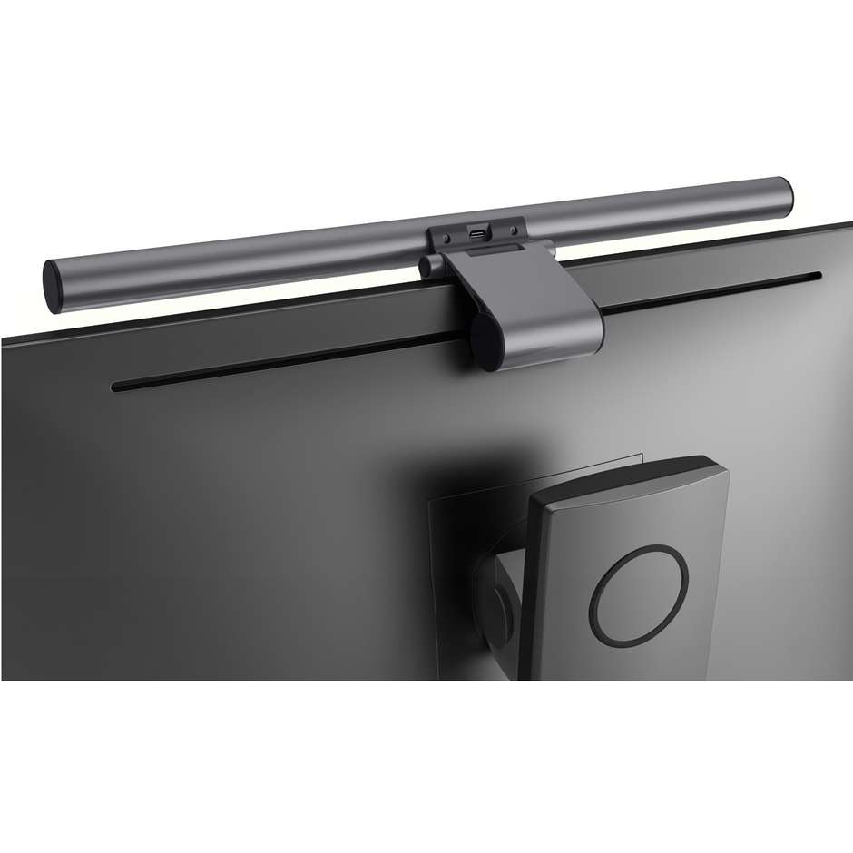Trust Shyne Barra Luminosa LED per Monitor da Scrivania con Telecomando Dimmerabile Alluminio Nero