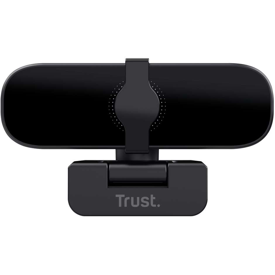 Trust Tanor (25548) Webcam Full HD 1080p con Doppi Microfoni Stereo e Otturatore Privacy Nero