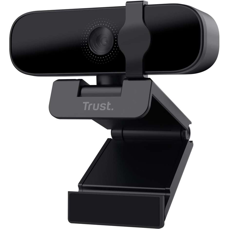 Trust Tanor webcam Full HD USB con microfono e otturatore privacy, nera