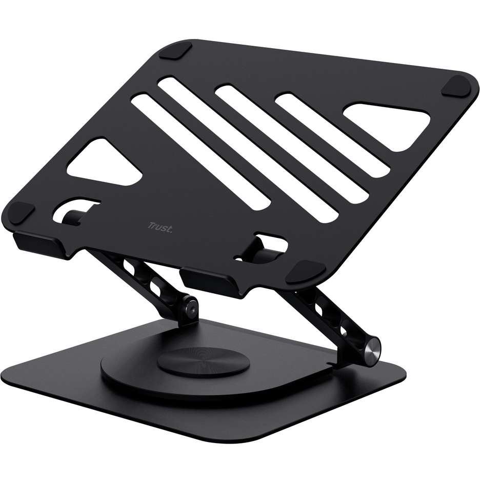 Trust Zeff supporto per notebook fino a 16 pollici, in metallo nero