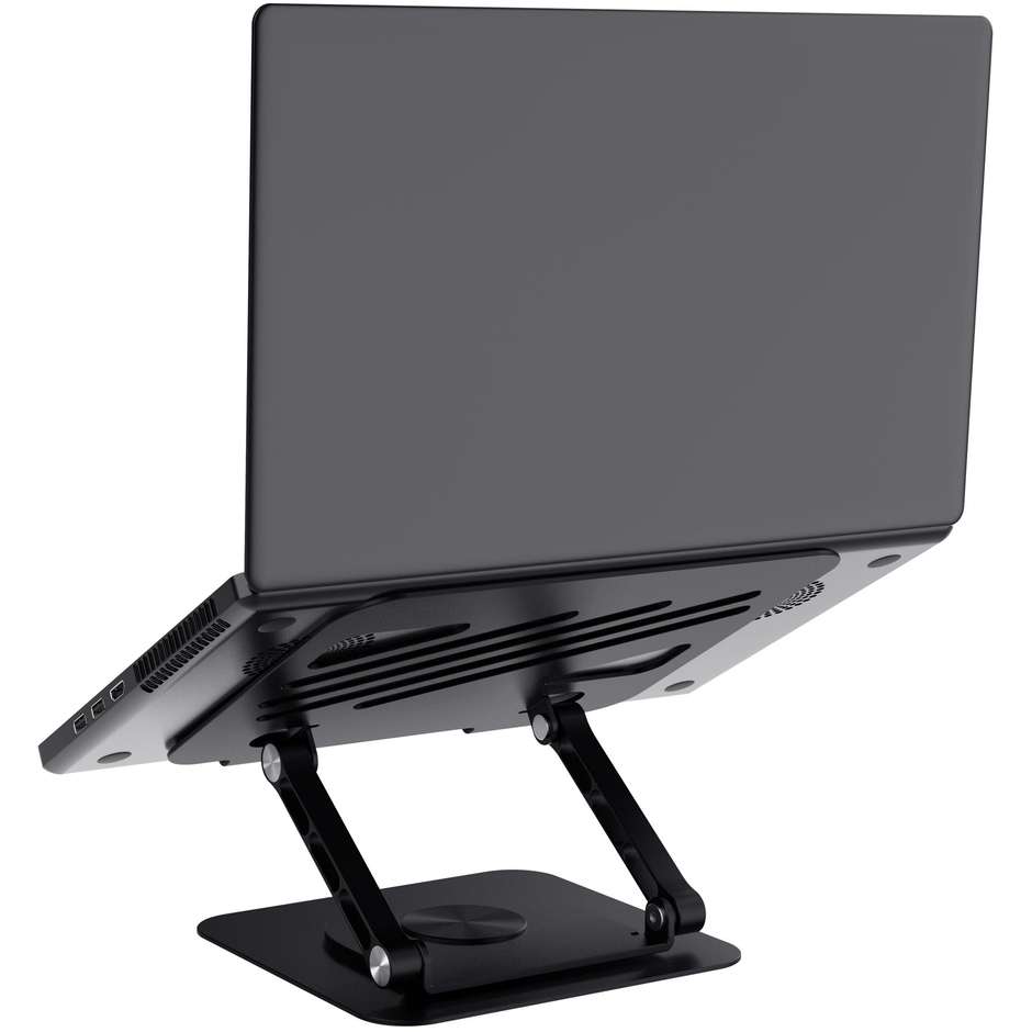 Trust Zeff Supporto Rialzo per Computer Portatile fino a 16" Pieghevole in Metallo Portata 10 kg Nero