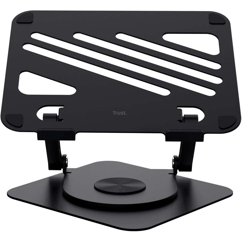 Trust Zeff Supporto Rialzo per Computer Portatile fino a 16" Pieghevole in Metallo Portata 10 kg Nero