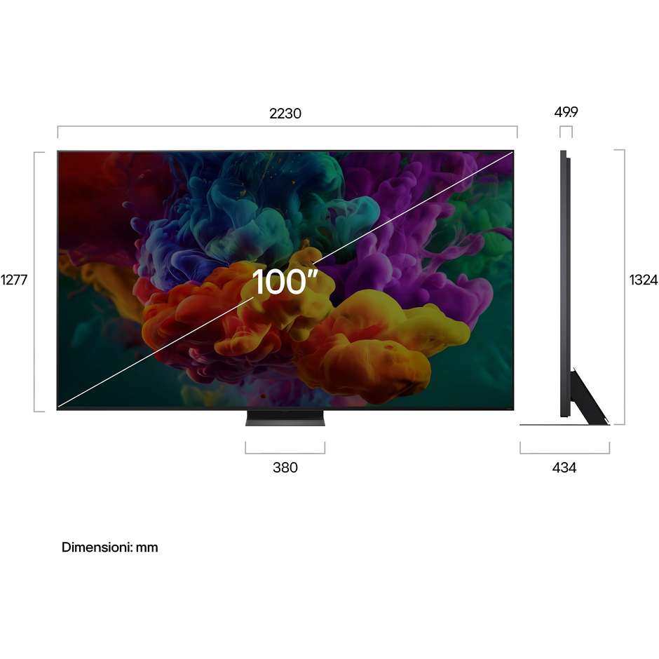 tvc led 100 miniled 4k smart a8 hdr10 wifi 4hdmi