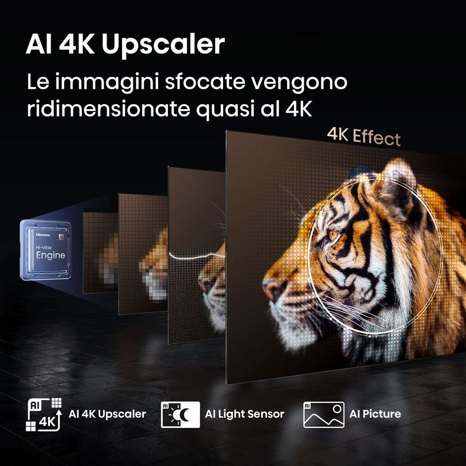 tvc led 100 qled smart tv hdr10+ vidaa u8.5 hdmi2