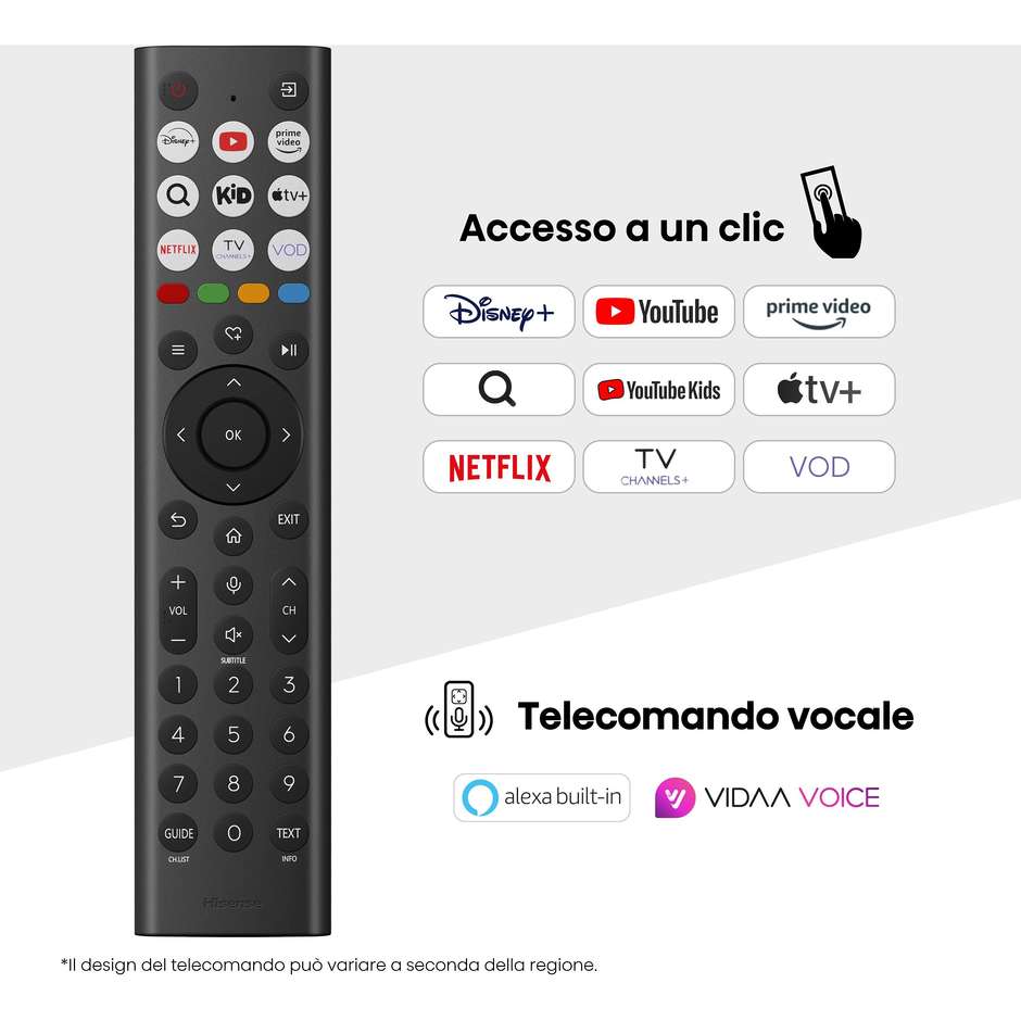 tvc led 100 qled smart tv hdr10+ vidaa u8.5 hdmi2