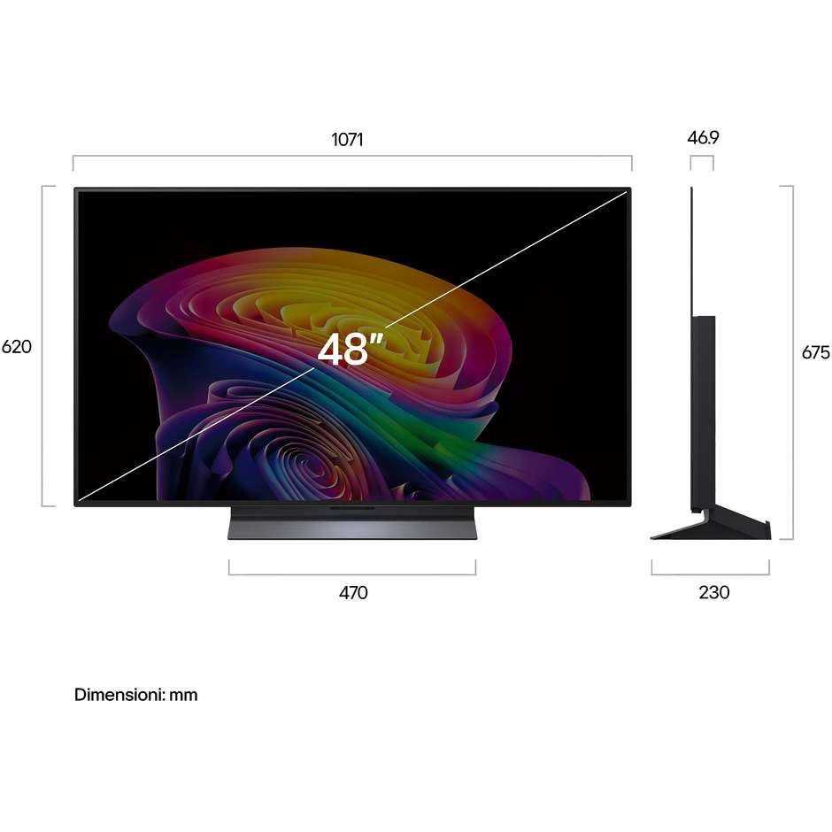 tvc led 48 oled smart a11 ai hdr10 wifi 4hdmi 2us