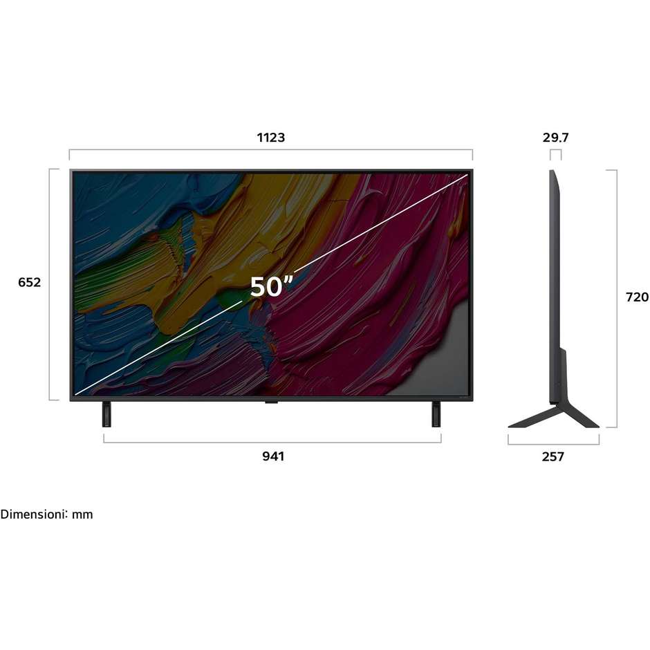 tvc led 50 4k smart hdr10  wifi sat qned 60 hztel