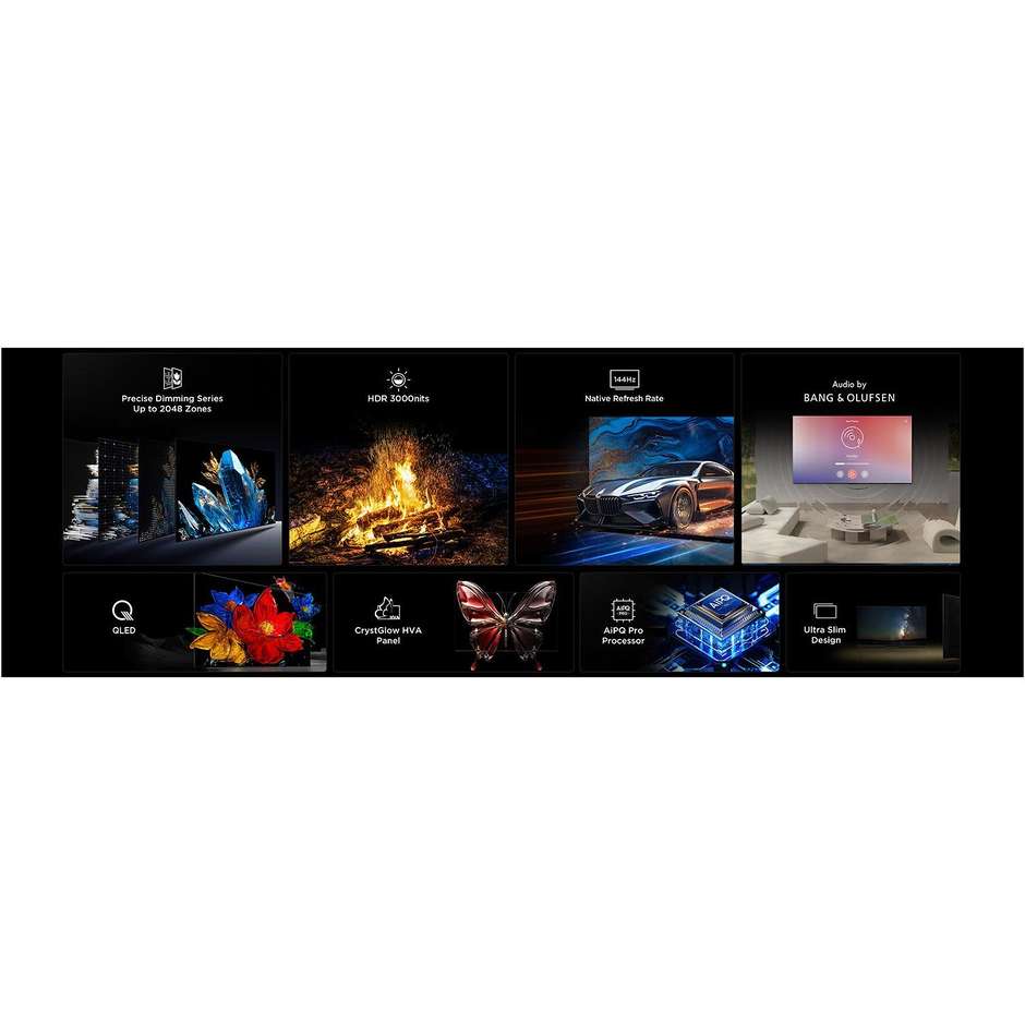tvc led 50 miniled qd google tv 144 hz hdr 2000 n