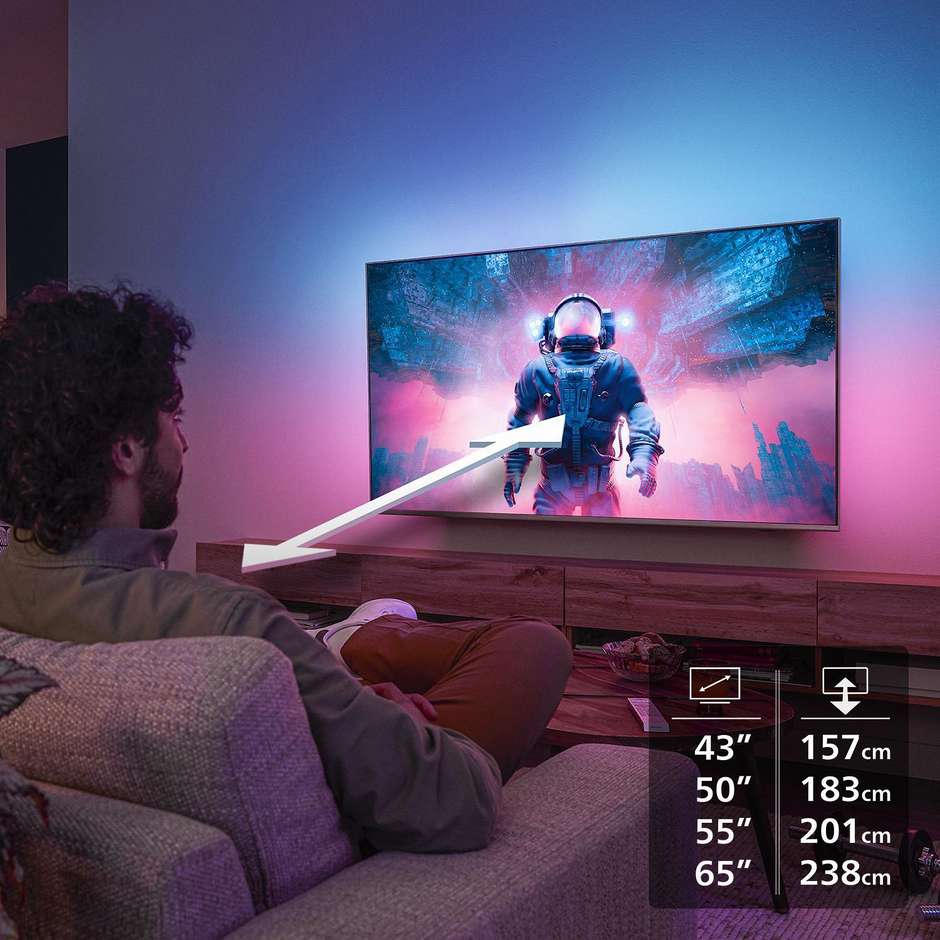 tvc led 50 qled smart tv ambilight wifi  3hdmi 2u