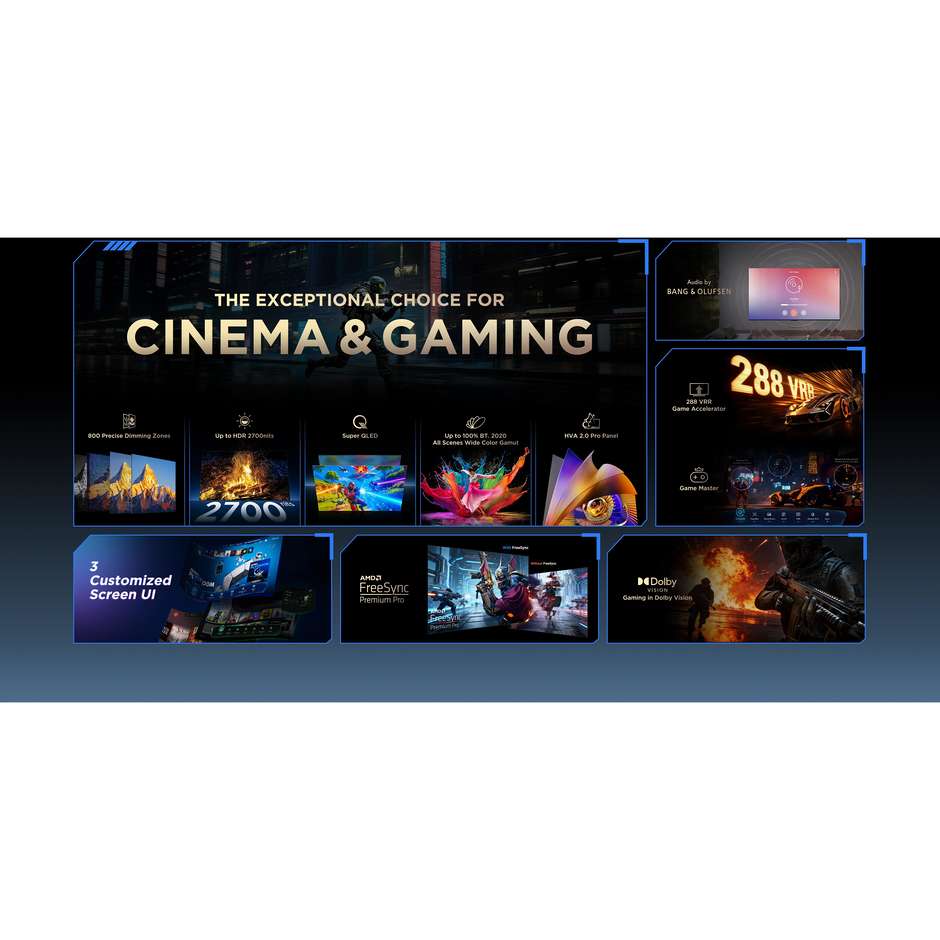 tvc led 55 miniled sqd google tv 144 hz hdr 2700