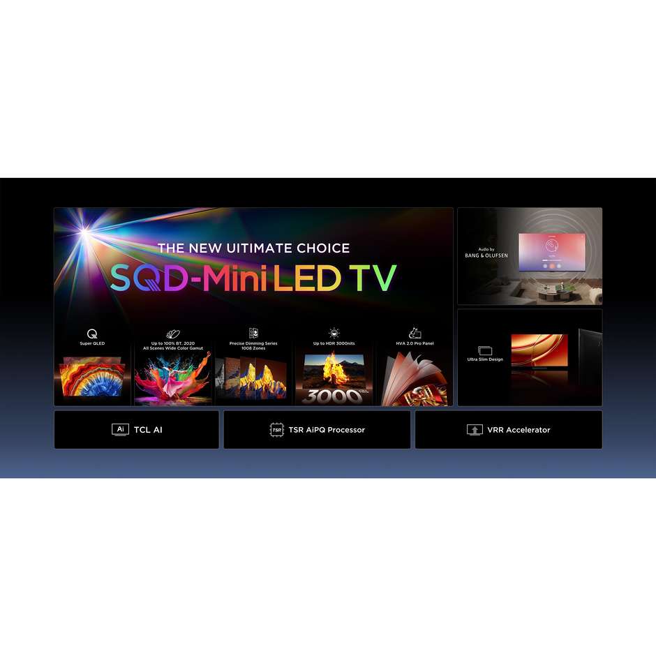 tvc led 55 miniled sqd google tv 144 hz hdr 3000