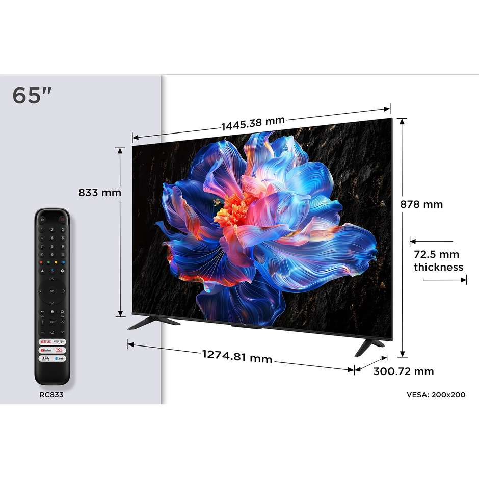 tvc led 65 4k ultra hd google hdr 10 dolby audiob