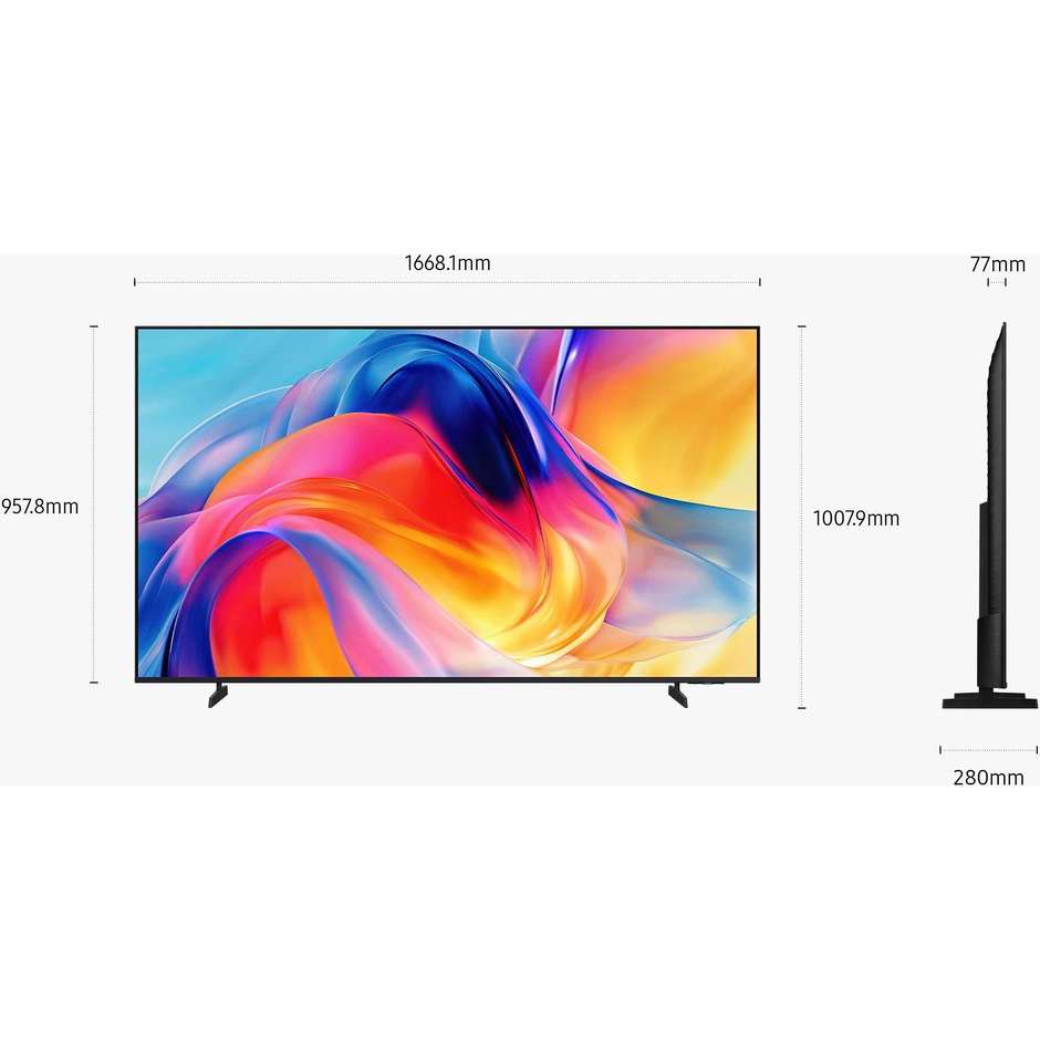 tvc led 75 miniled smart 50hz 3hdmi 1usb ai piedi