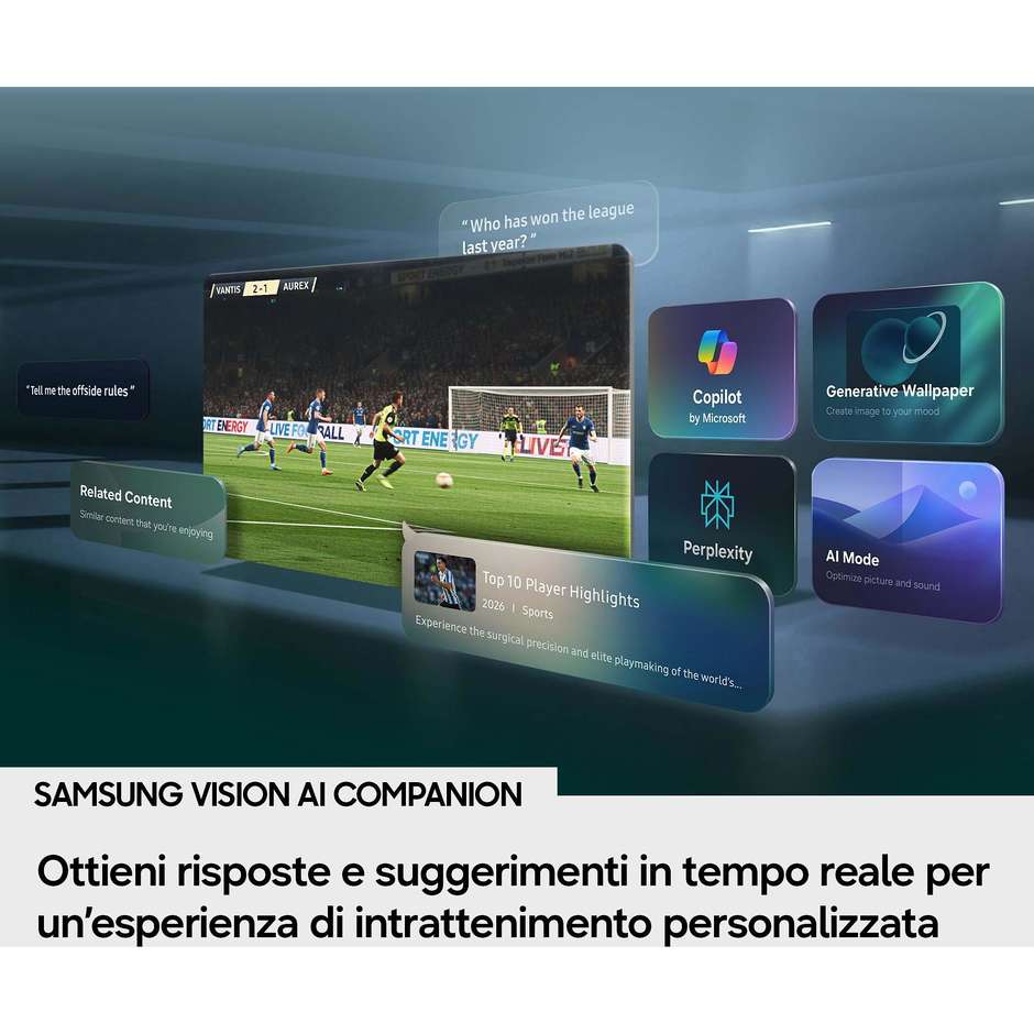 tvc led 75 miniled smart 50hz 3hdmi 1usb ai piedi
