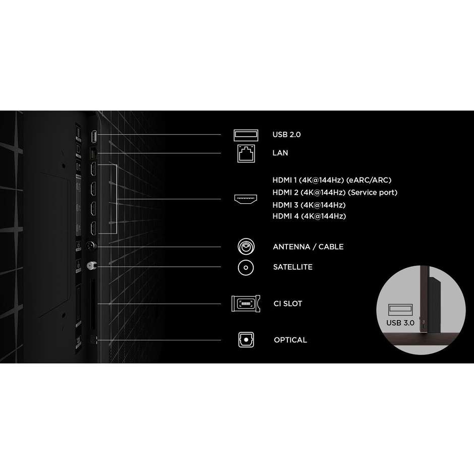 tvc led 75 miniled sqd google tv 144 hz hdr 9000