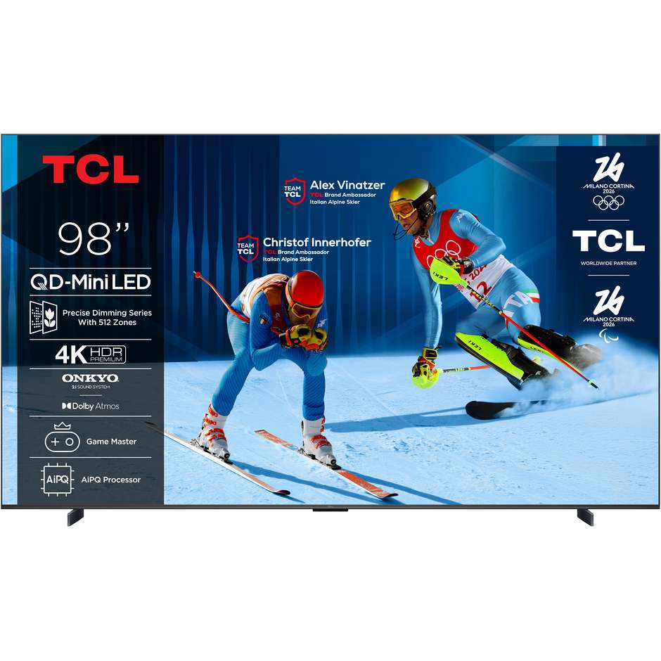 tvc led 98 miniled qd google tv 144 hz pannello o