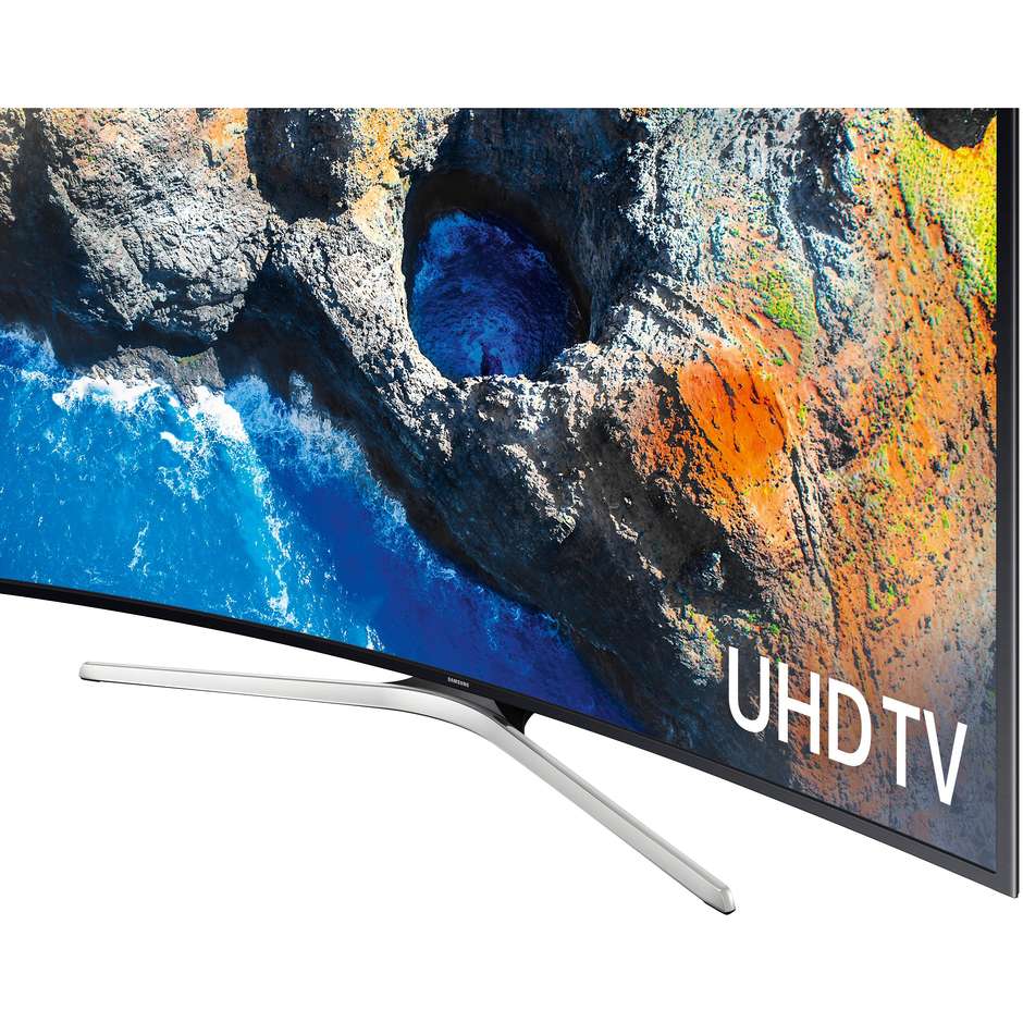 UE49MU6200KXZT Samsung Tv LED curvo 49" 4K Ultra HD Smart Tv Wi-fi classe A nero, argento
