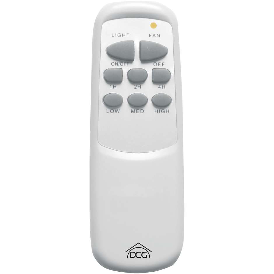 VECRD43TL DCG Eltronic ventilatore da soffitto 65w 3 velocità 4 pale legno 1 luce marrone, oro