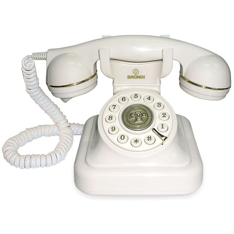 Telefono Fisso A Parete O Scrivania Con Filo - Design Elegante Bianco Per Ufficio E Casa