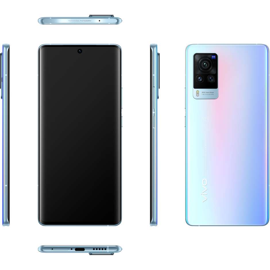 Vivo X 60 Pro 5G Smartphone 6,56'' AMOLED Ram 12 Gb Memoria 256 Gb Android colore Shimmer Blue