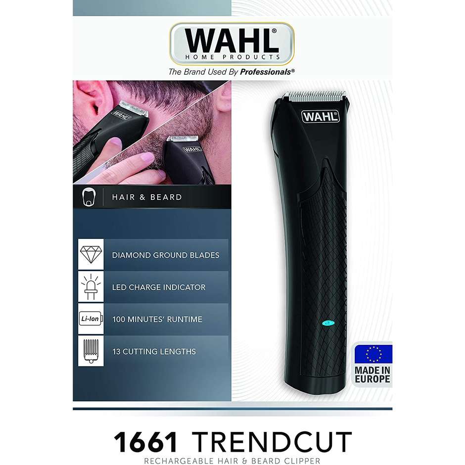 Wahl 1661.0465 TrendCut Tagliacapelli ricaricabile con 12 accessori