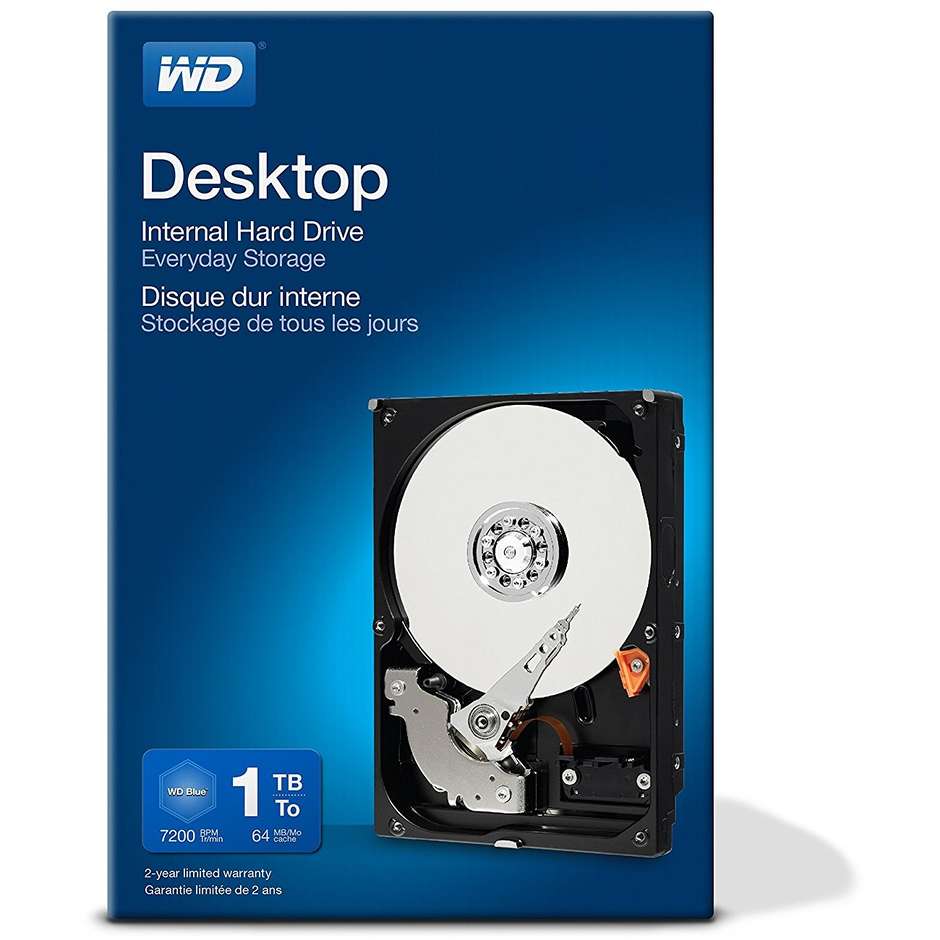 Western Digital Desktop Everyday Hard Disk interno 1 Tb 3,5 pollici 7200 giri