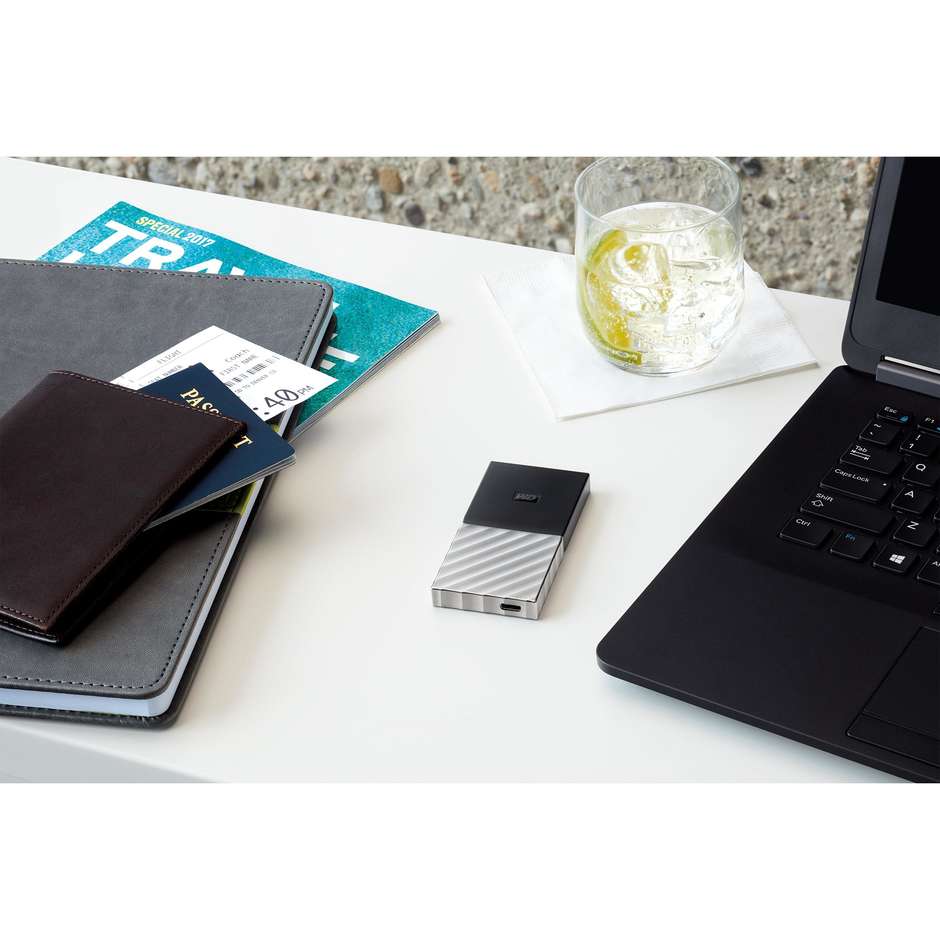 Western Digital My Passport SSD 256 GB USB-C 3.1 Gen 2 Crittografia Hardware Silver (WDBK3E2560PSL)