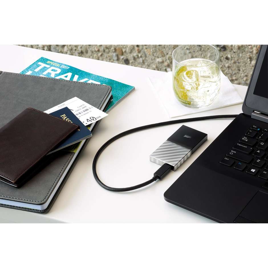 Western Digital My Passport SSD 256 GB USB-C 3.1 Gen 2 Crittografia Hardware Silver (WDBK3E2560PSL)