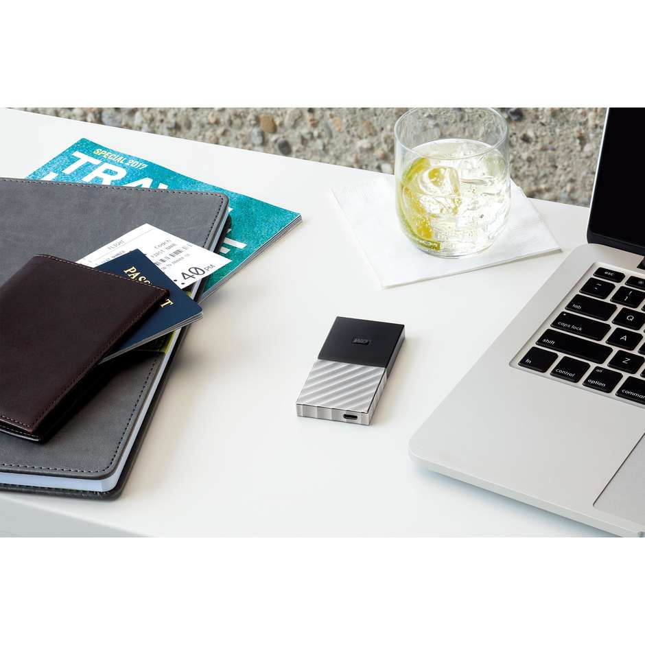 Western Digital My Passport SSD 256 GB USB-C 3.1 Gen 2 Crittografia Hardware Silver (WDBK3E2560PSL)