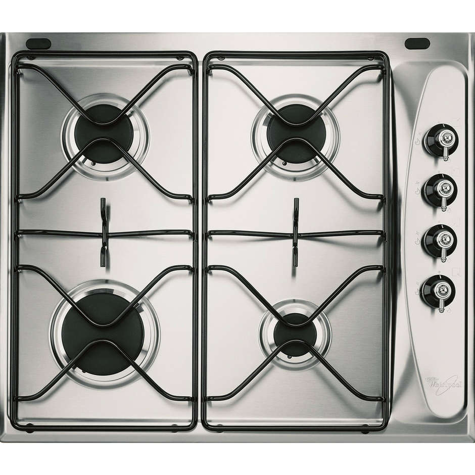 Whirlpool AKM 260/IX piano cottura a gas 60 cm 4 fuochi colore inox
