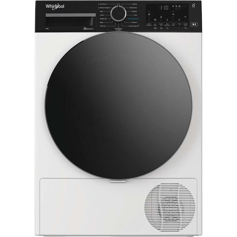 Whirlpool Asciugatrice CWD96MWBSIT Carica frontale Capacita 9 Kg Classe A Colore Bianco
