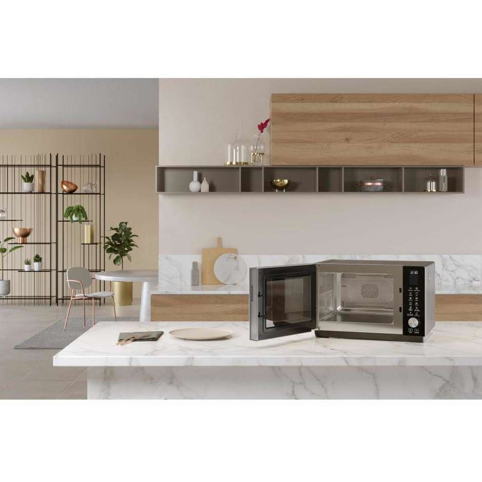Whirlpool ExtraSpace MWF259SBB Microonde Flatbed senza Piatto Girevole con Crisp 25 L 800 W Nero