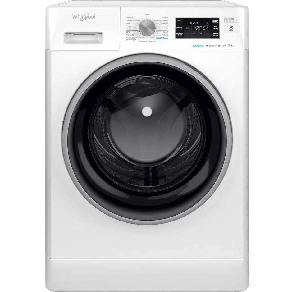 WHIRLPOOL FFB 1048 BSV IT Lavatrice Carica frontale 60 cm 10 kg 1400 Giri/min Motore Inverter Vapore Classe A