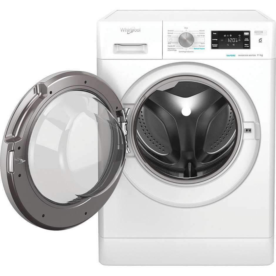 WHIRLPOOL FFB 1148 BSV IT Lavatrice Carica frontale 60 cm 11 kg 1400 Giri/min Motore Inverter Vapore Classe A
