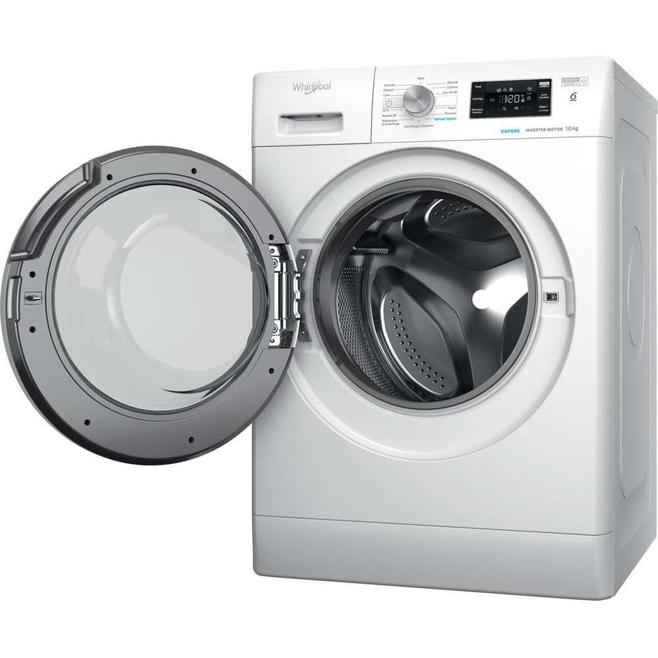 Whirlpool FFB1048BSVIT Lavatrice Carica frontale a libera installazione Capacita 10 Kg 1400 Giri/min Classe A Colore Bianco