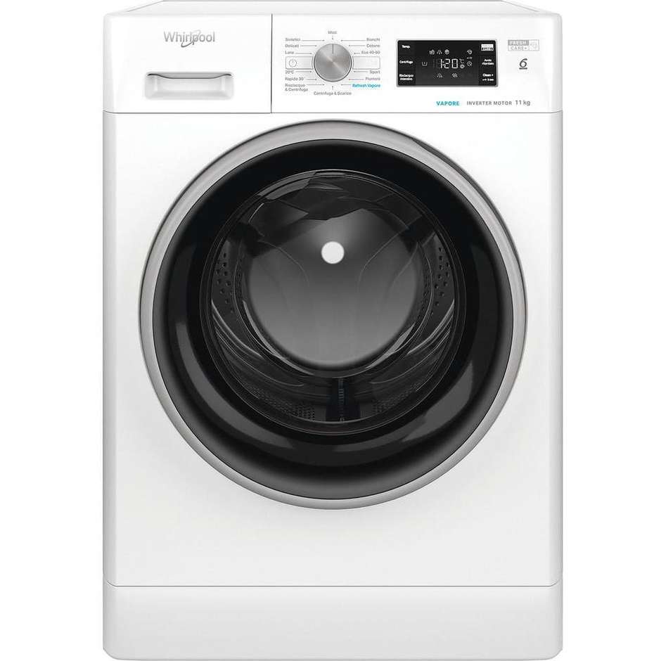 Whirlpool FFB1148BSVIT Lavatrice a libera installazione Carica Frontale Capacita 11 Kg 1400 Giri/min Classe A Colore Bianco