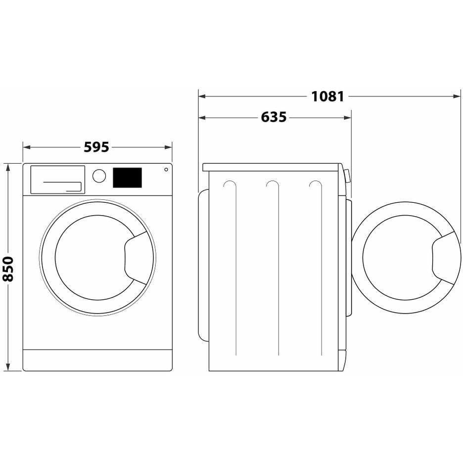 Whirlpool FFB116SILVERIT Lavasciuga 11+5 kg 1400 Giri/min Classe A Nero