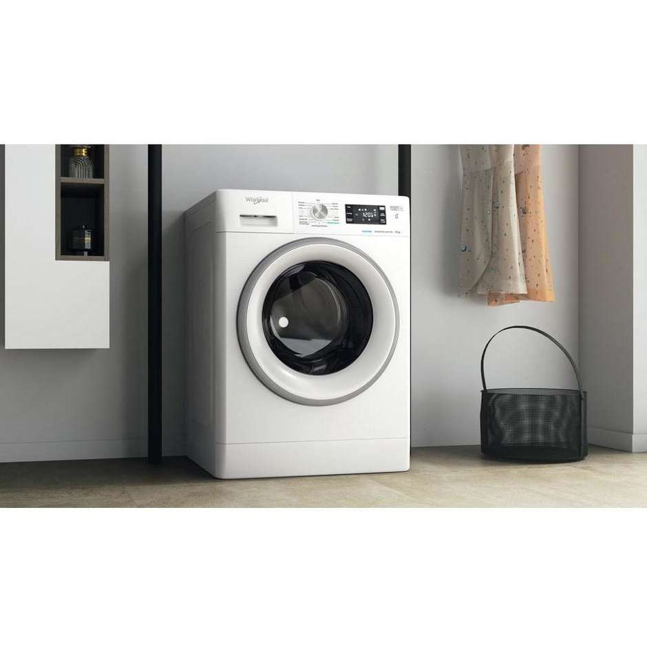 Whirlpool FFB846SVIT Lavatrice Carica Frontale Capacita 8 Kg 1400 Giri/min Classe A Colore Bianco